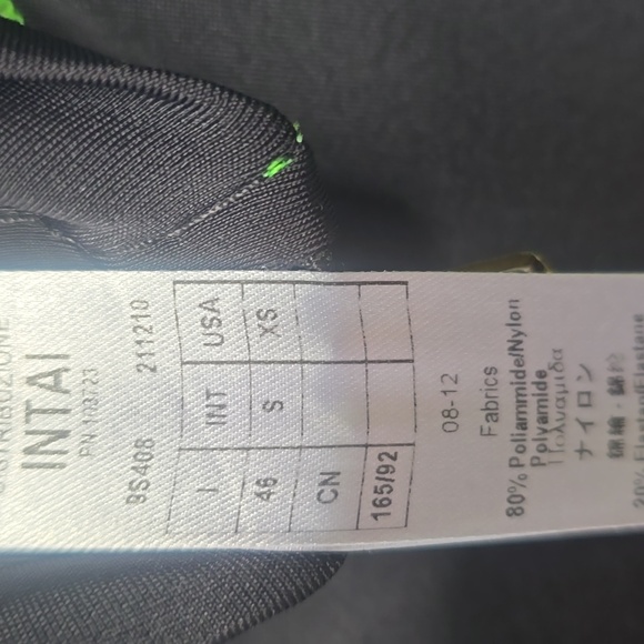 Emporio Armani Swimwear Neon Green Black Zip Rash Guard XS - Picture 5 of 6